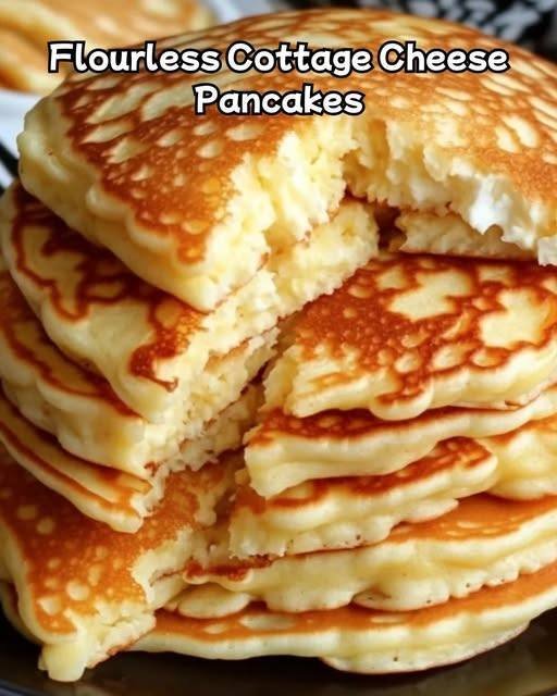 Flourless Cottage Cheese Pancakes for Weight Loss