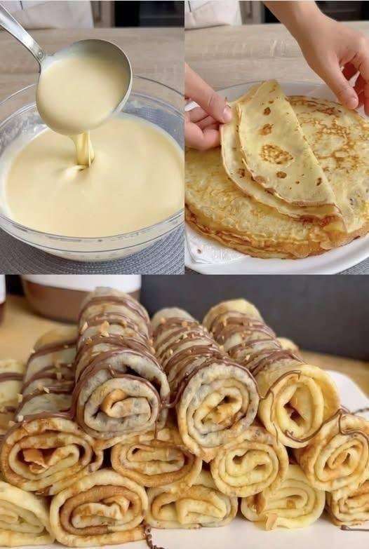 Chocolate Hazelnut Rolled Crepes