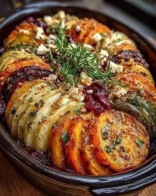 Crispy Roasted Vegetable Stacks