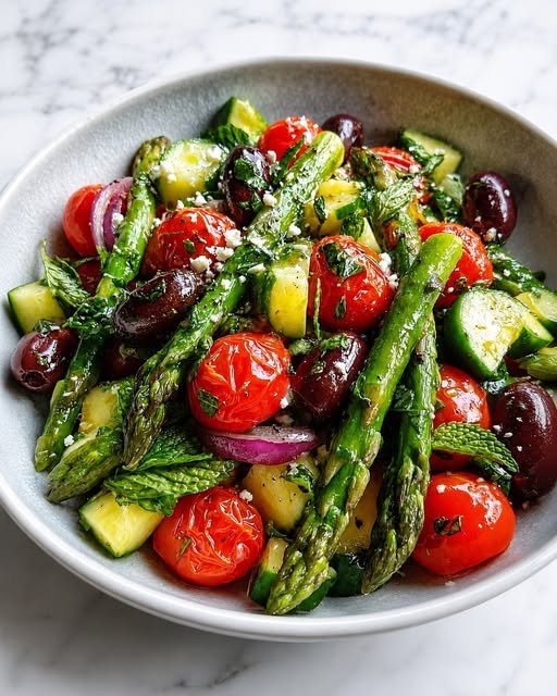 Mediterranean Asparagus & Olive Salad